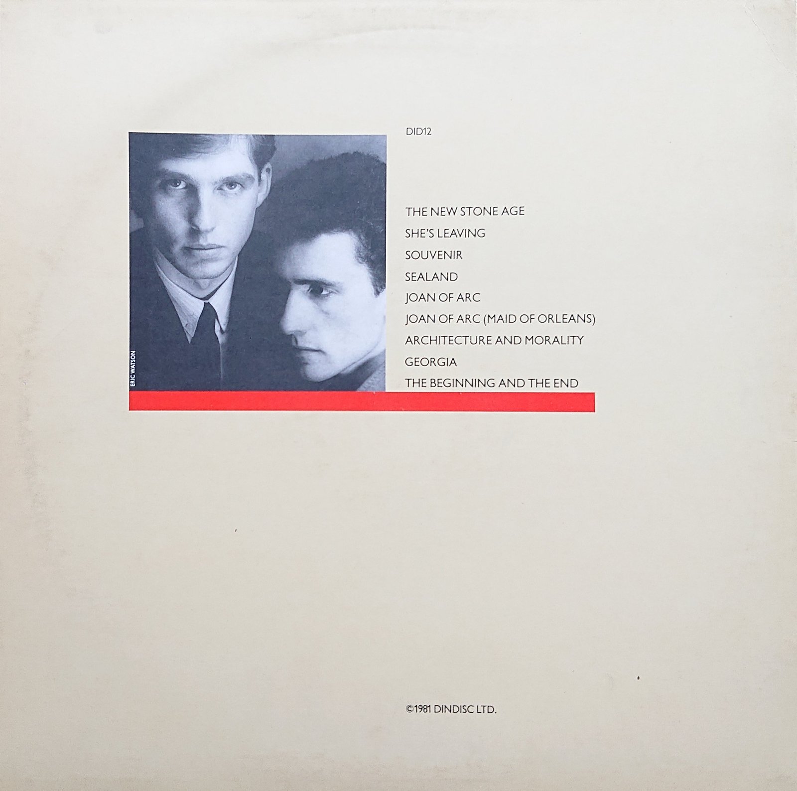 Back cover of DID 12 Y